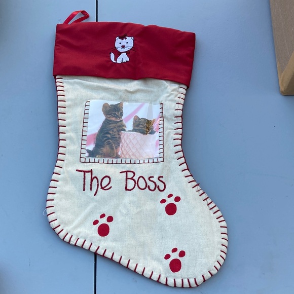 Individualized Cat Christmas Stocking - Picture 1 of 8